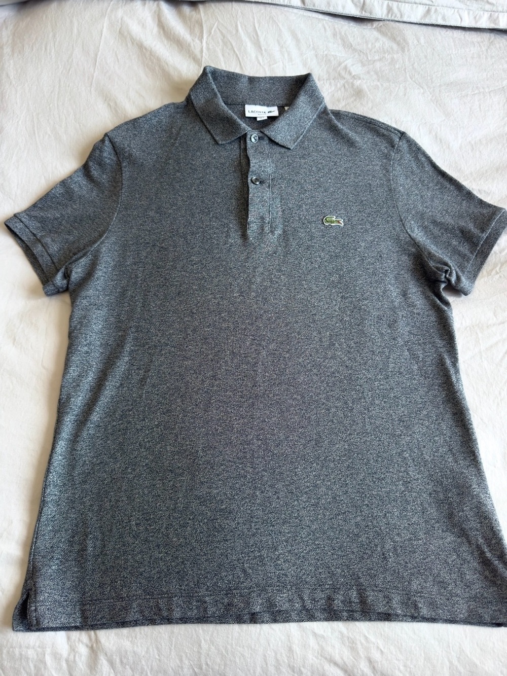 Lacoste Men's Grey Polo Shirt (Men’s large slim fit)